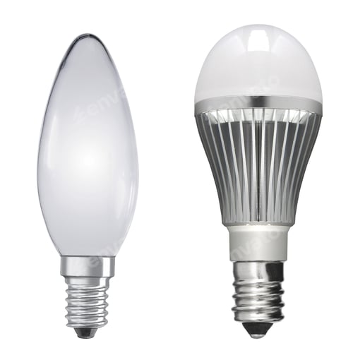 Preview: two Light bulb isolated