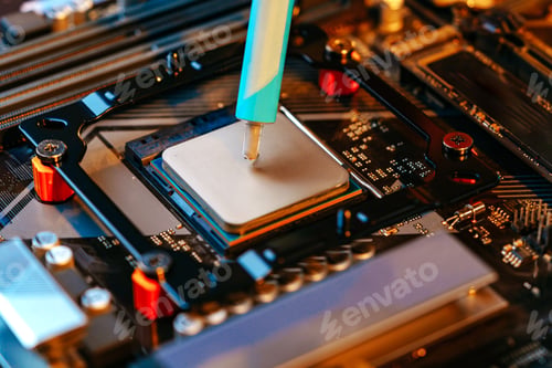 Preview: Applying thermal paste to a computer processor