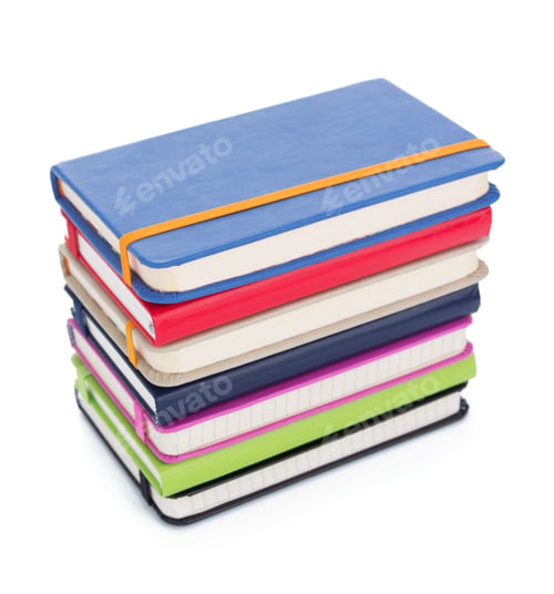 Preview: notebook or pad isolated at white