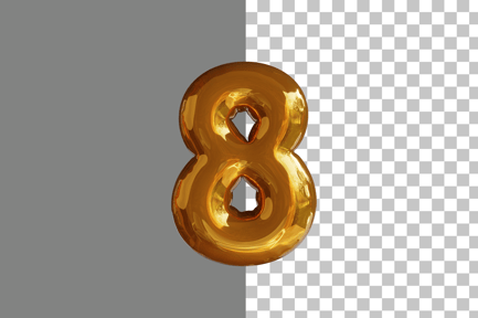 Preview: Number Letter 8 3D Icon