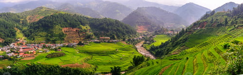 Preview: Rice fields on terraced beautiful shape of Mu Cang Chai, YenBai, Vietnam.