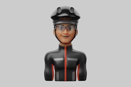 Preview: Cartoon cyclist character