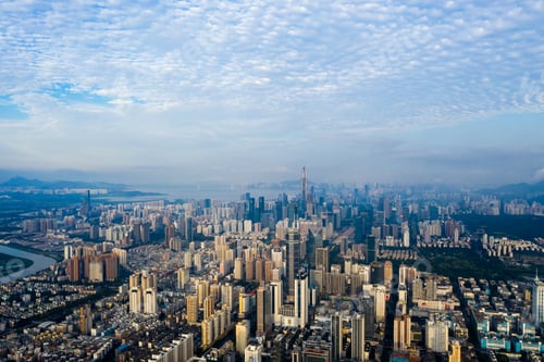 Preview: Drone aerial photo of the city