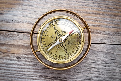 Preview: vintage brass compass