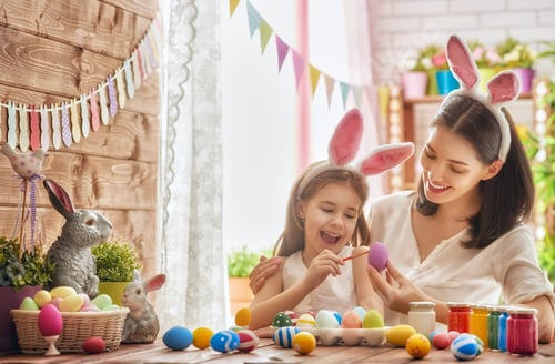 Preview: family preparing for Easter