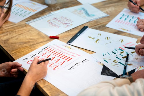 Preview: Art lettering workshop. Learning to draw letters. College classes.