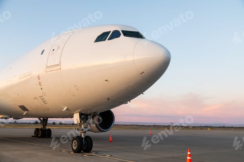 Preview: The nose cone of an airplane