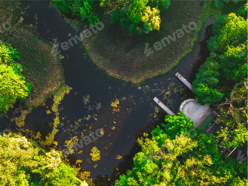Preview: Aerial view of green areas on the outskirts of
Opole, Poland