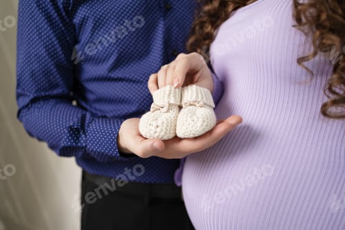Preview: Pregnancy concept. Cropped Image Of Pregnant woman