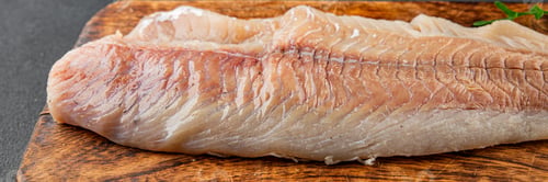 Preview: Raw fillet white fish natural food fresh pescetarian diet gourmet food background