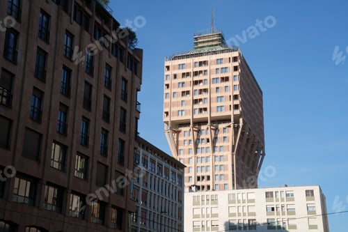 Preview: Torre Velasca in Milan, famous example of brutalist architecture