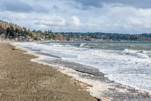 Preview: The Normally Placid Puget Sound Is Filled With Whitewater On A Windy Day.