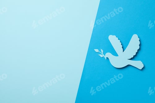 Preview: International day of peace or world peace day, symbol of peace - pigeon