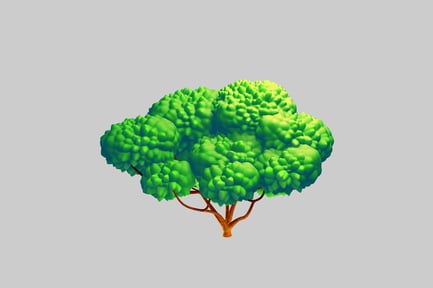 Preview: Stylized lush tree foliage asset