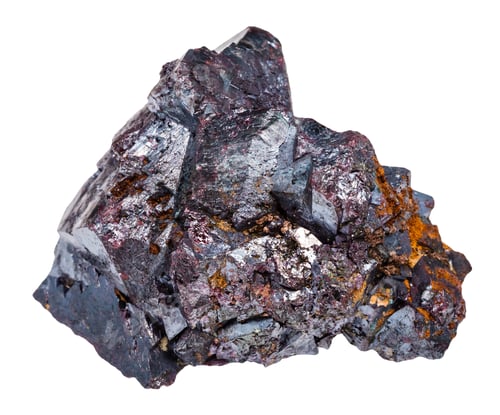 Preview: crystalline Cuprite stone isolated on white