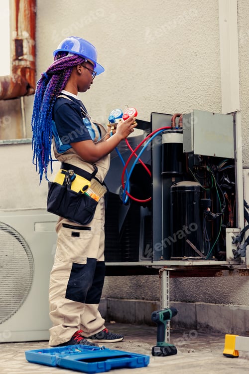 Preview: Engineer assembling manometers