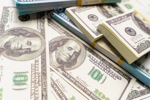 Preview: Close-Up Of American One Hundred Dollar Bills