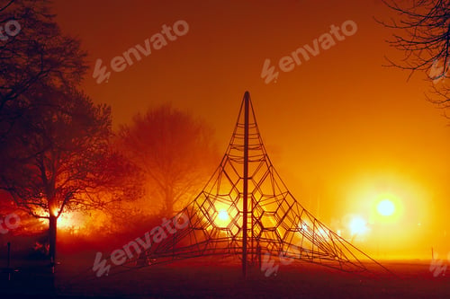 Preview: playground at night