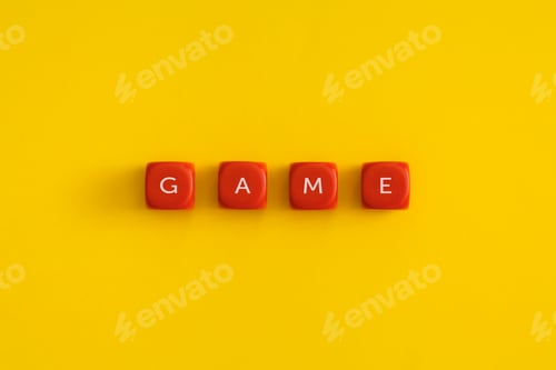 Preview: The word "Game" on a red cubes