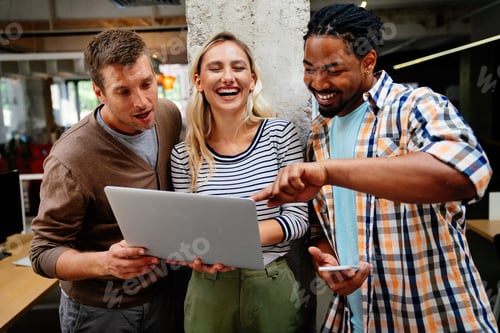 Preview: Software engineers working on project and programming in company. Business people concept.