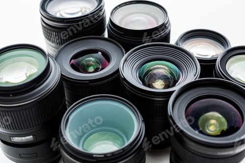 Preview: Digital lens isolated on white background
