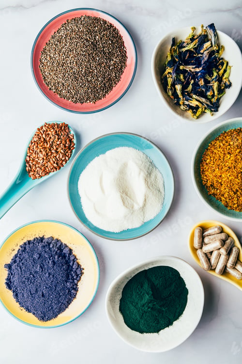 Preview: Variety of healthy food supplements