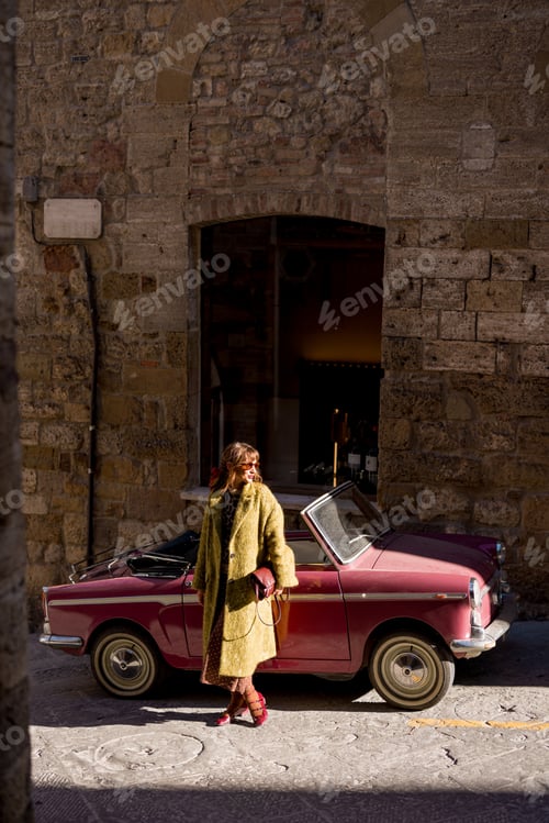 Preview: Woman and Vintage Convertible