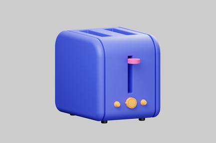 Preview: Toon blue toaster appliance