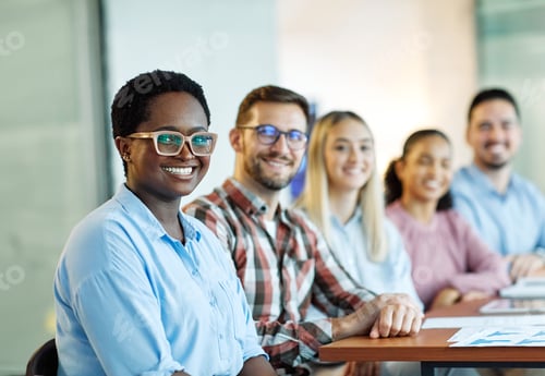 Preview: Young business people having a meeting