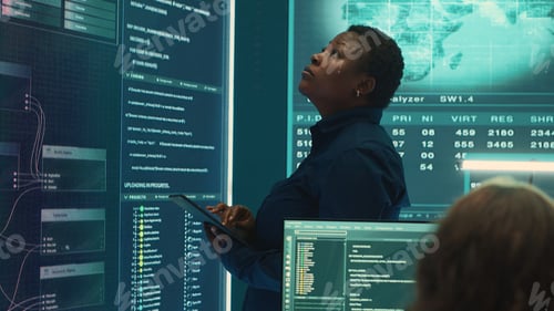 Preview: Professional IT expert working in a governmental security operations center