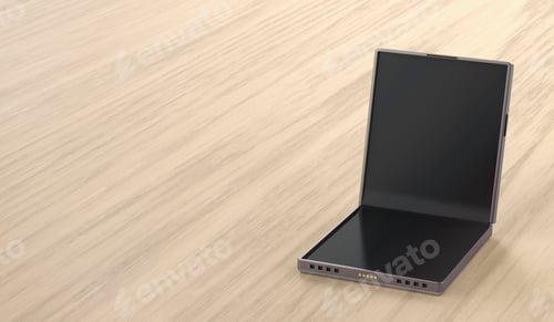 Preview: Foldable smartphone on wooden table