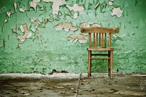 Preview: Wooden Chair in Abandoned Building