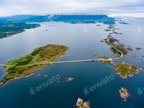 Preview: Atlantic Ocean Road aerial photography.