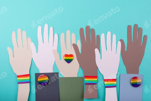 Preview: Pride month concept with LGBTQ flag