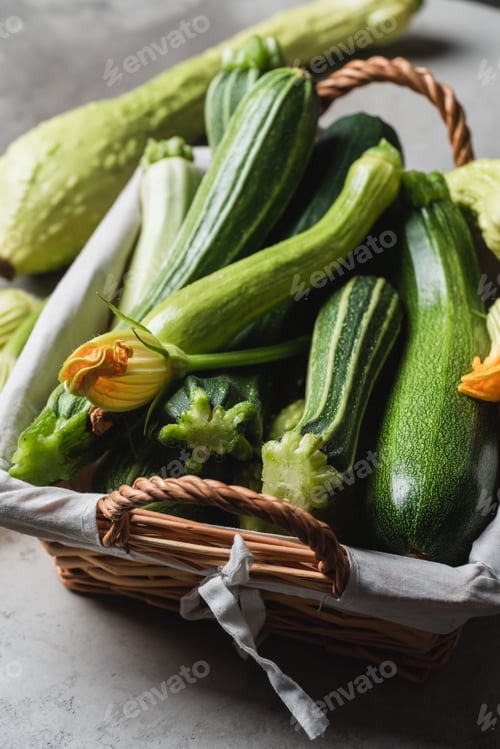 Vista previa: Young raw zucchini
