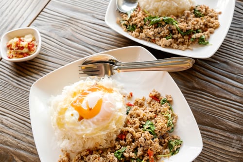 Preview: Fried Rice With Minced Pork Basil And Fried Egg
