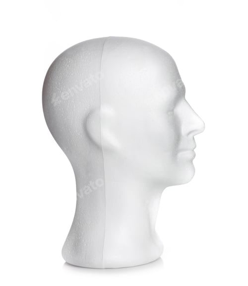 Preview: Male head of styrofoam