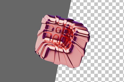Preview: Chromatic Abstract Geometric Core 3D Icon