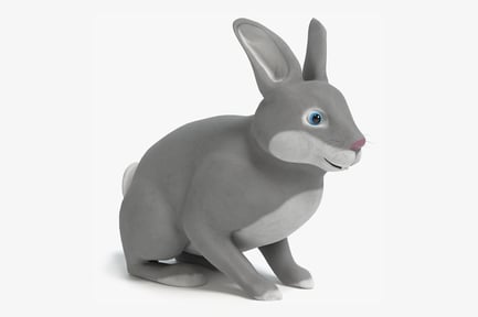 Preview: Stylized Cartoon Rabbit: Gray Hare