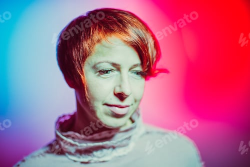 Preview: Portrait. Portrait Of A Woman With A Short Haircut