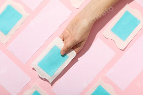 Preview: Strips for depilation on a pink background