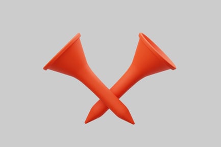 Preview: Crossed orange trumpets