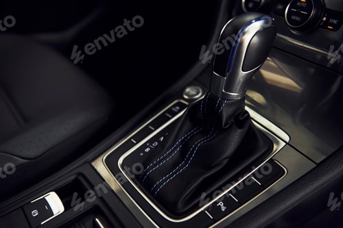 Preview: Detailed view of modern car's interior. Luxury and quality automobile