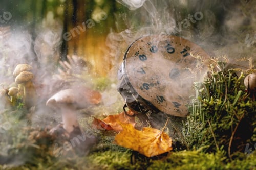 Preview: Fairy tale ambiance magical autumn forest background