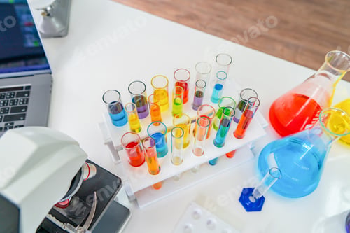 Preview: Scientist working on test tube to analysis and vaccine of virus in lab in medical, chemistry