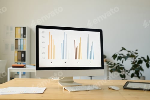Preview: Computer monitor with financial graphs