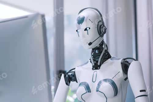 Preview: AI robot working in the office
