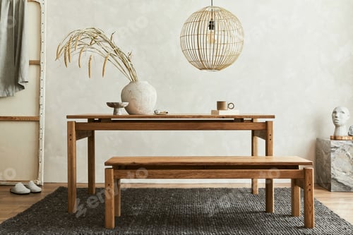 Preview: Creative composition of elegant dining room interior design
