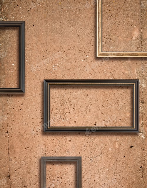 Preview: Concrete texture and wooden frames