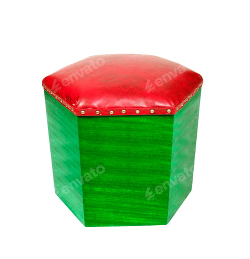 Preview: leather foot stool ottoman